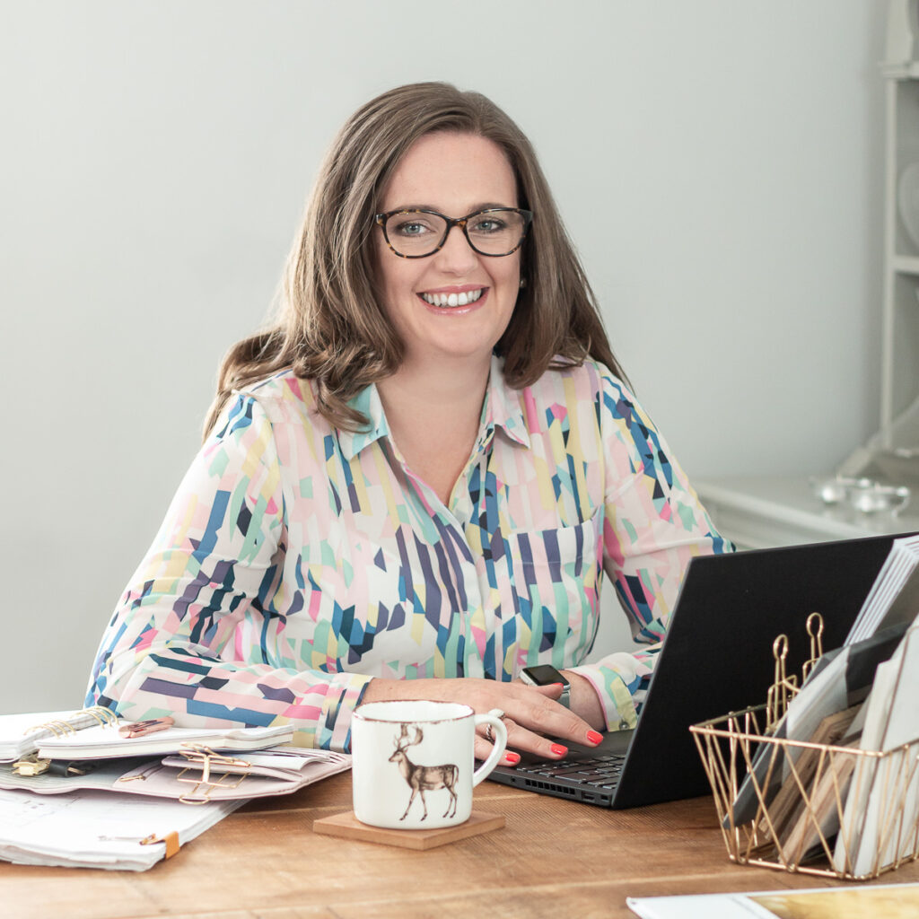 Brand photo at desk